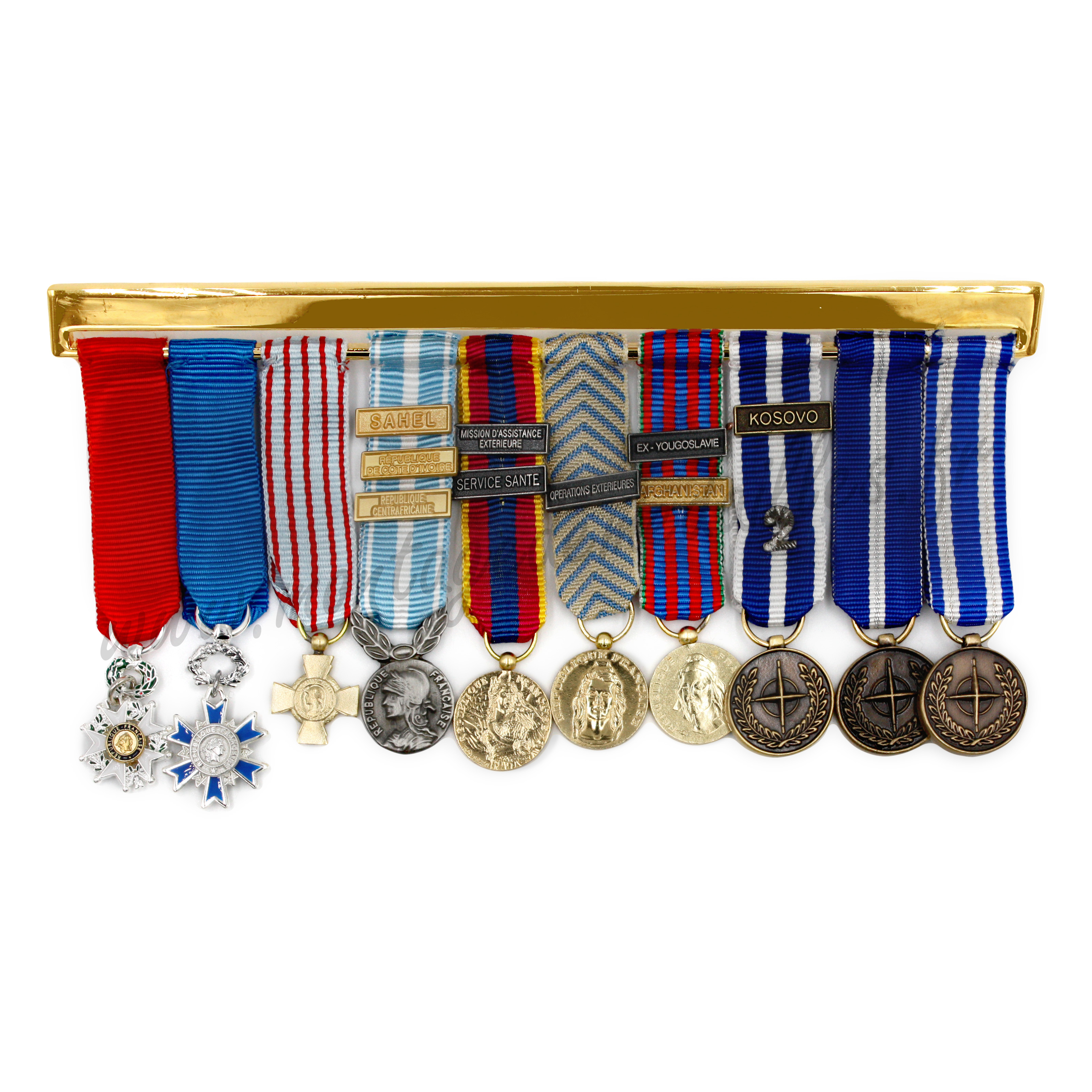 Kit porte-barrettes Dixmude et porte-médailles pendantes